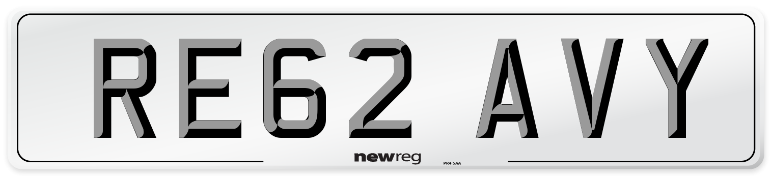 RE62 AVY Number Plate from New Reg